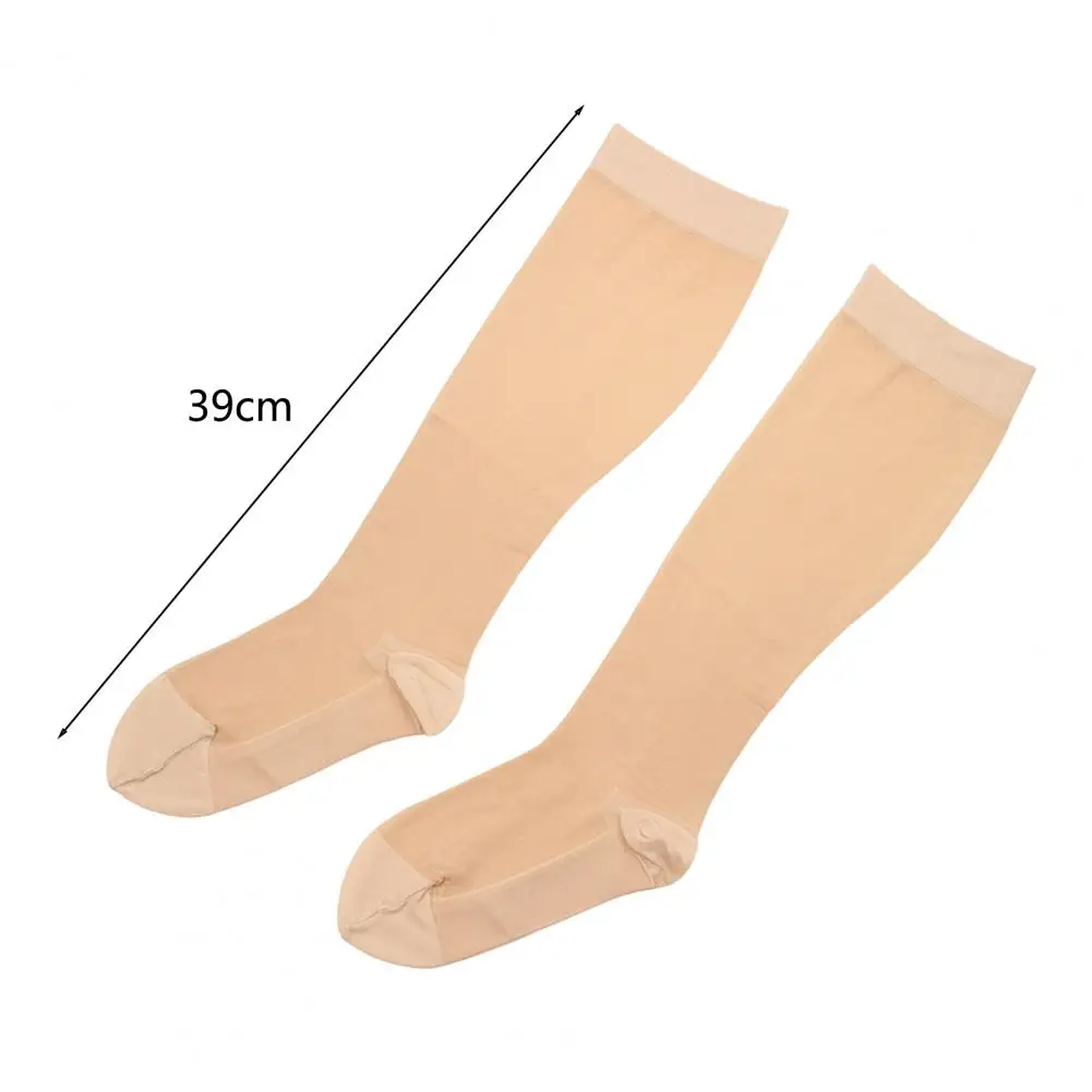 1 пара компрессионных чулок, носки высокой эластичности ниже колена, защита ног, носки средней длины, женские летние чулки Изображение 5