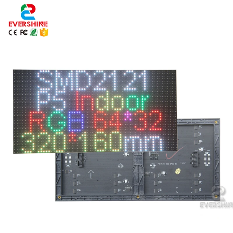 Smd2121 P5 RGB Полноцветный 320x160 мм 64x32 пикселей 1/16 с Внутренняя Светодиодная панель Модульный дисплей Видеостена Изображение 1