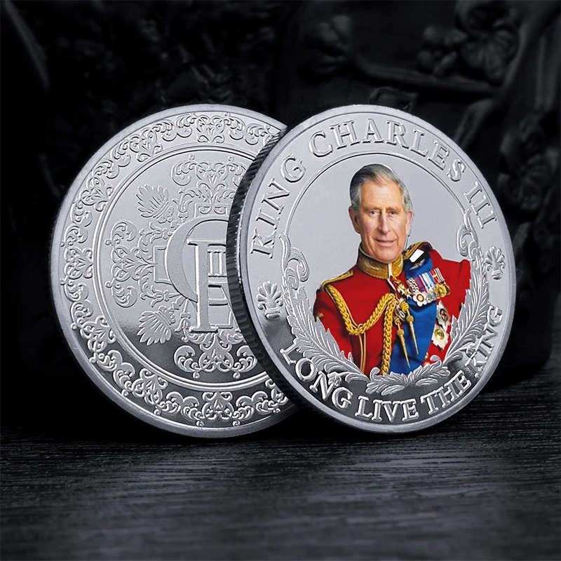 9 Дизайнов короля Англии Карла III, Позолоченные Памятные монеты, монеты из Королевского серебра Великобритании для сувенирного подарка Изображение 1