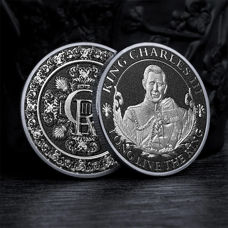 9 Дизайнов короля Англии Карла III, Позолоченные Памятные монеты, монеты из Королевского серебра Великобритании для сувенирного подарка Изображение 3