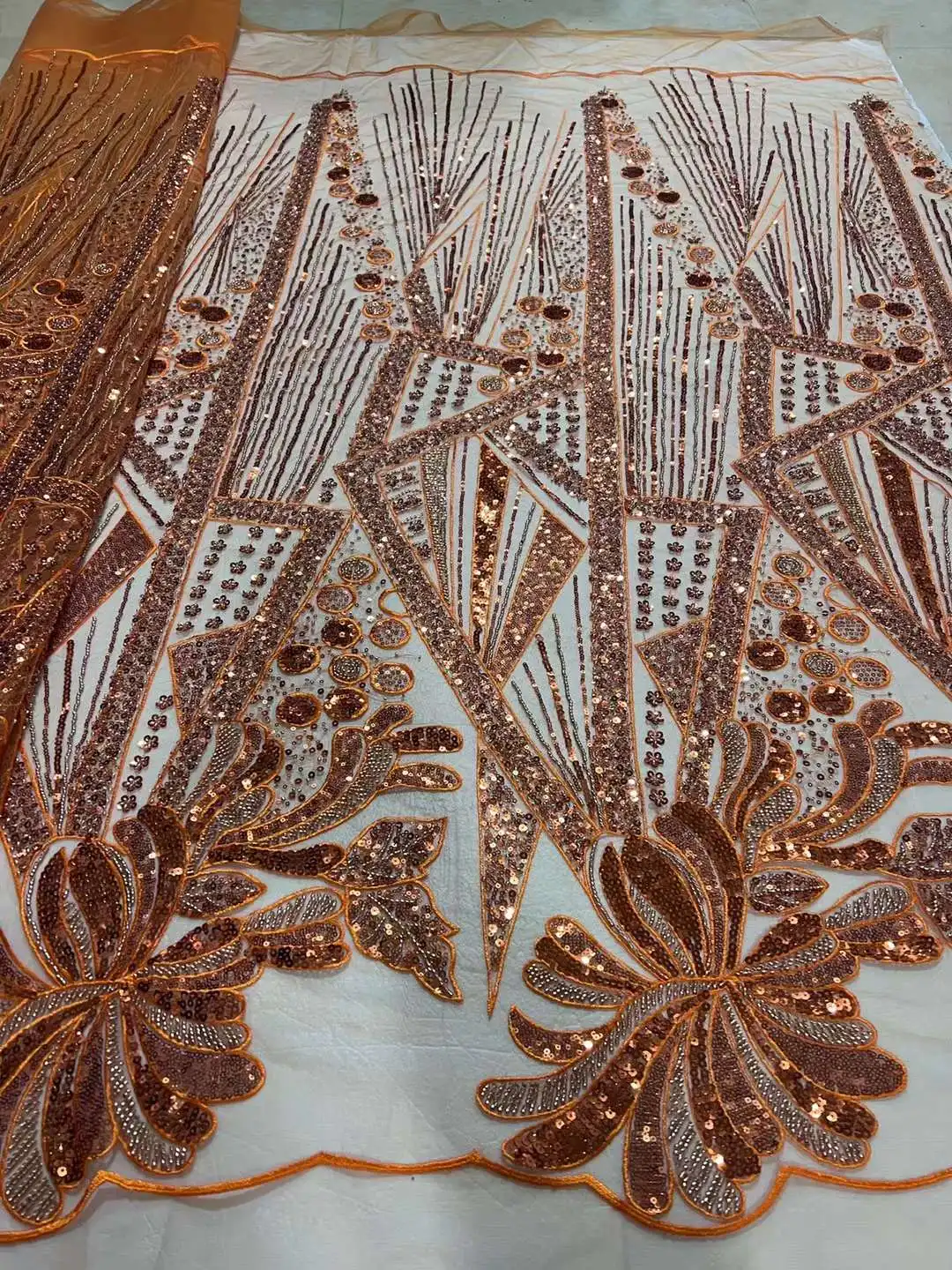 Новейшая кружевная ткань из французского тюля, расшитая бисером, 5 ярдов 2023 года, высококачественные блестки, Нигерийская свадебная вышивка камнем, африканский кружевной материал Изображение 3