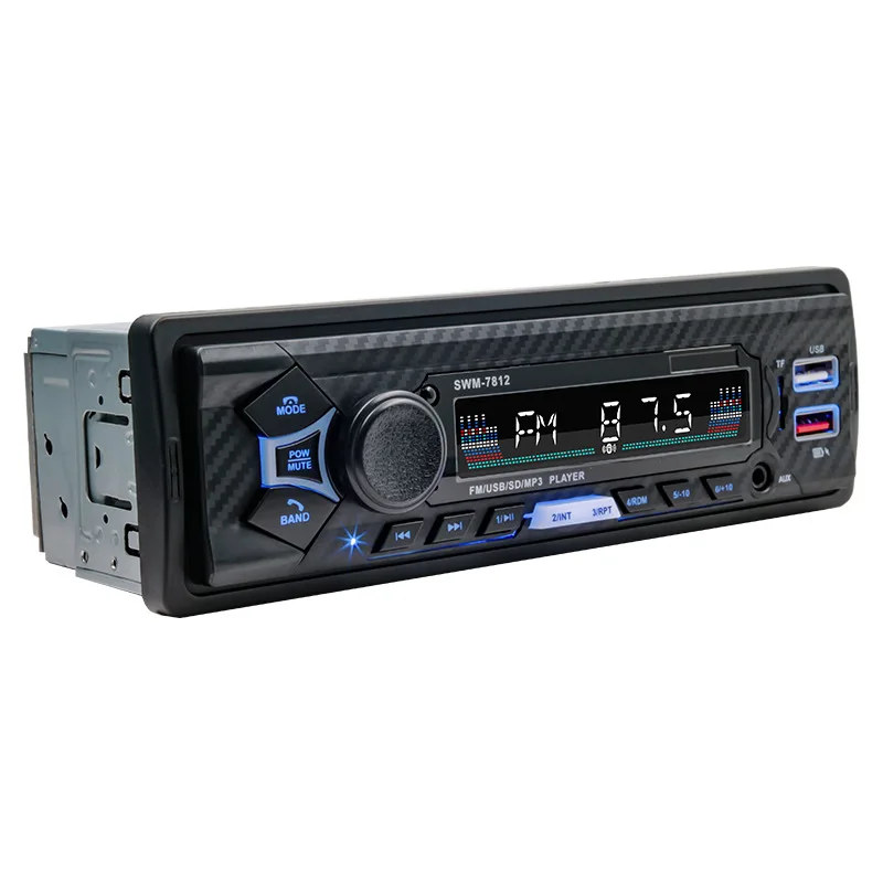 Автомобильное радио Bluetooth Автомобильный MP3-плеер Подключаемая карта u-диска Автомобильное радио Передний вход AUX Поддержка голосового управления Стерео аудиоплеером Изображение 2