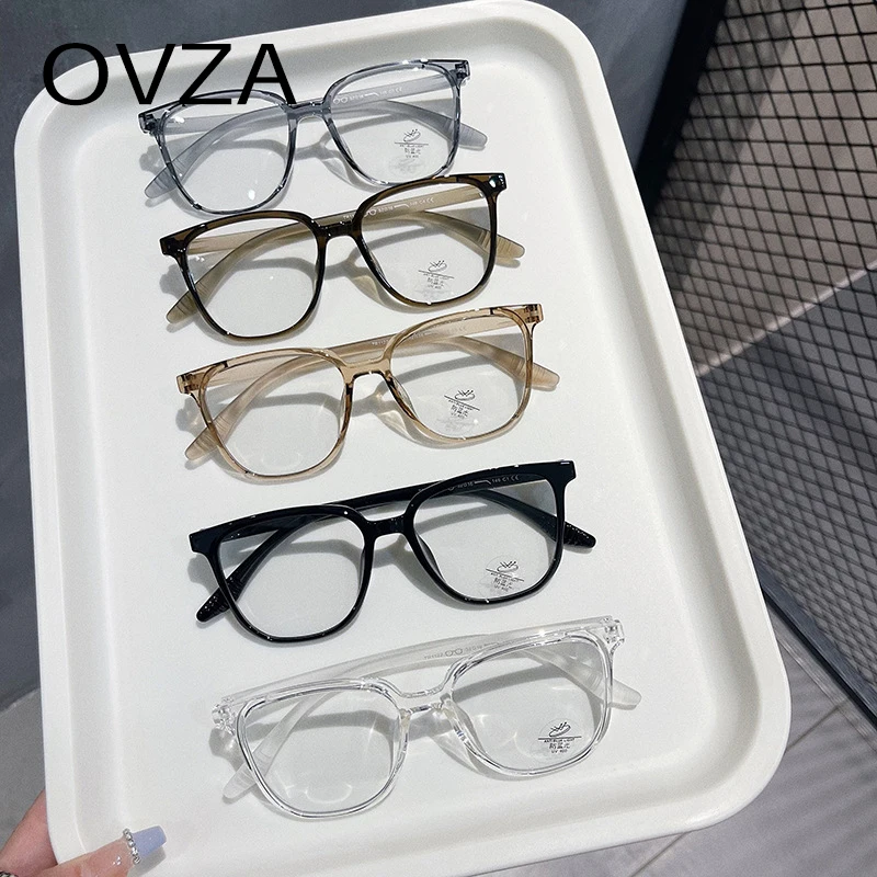 OVZA 2023 Новая большая оправа для очков, женская мода, TR90, синие легкие очки, мужские, защищающие от усталости, высокое качество, S5082 Изображение 4