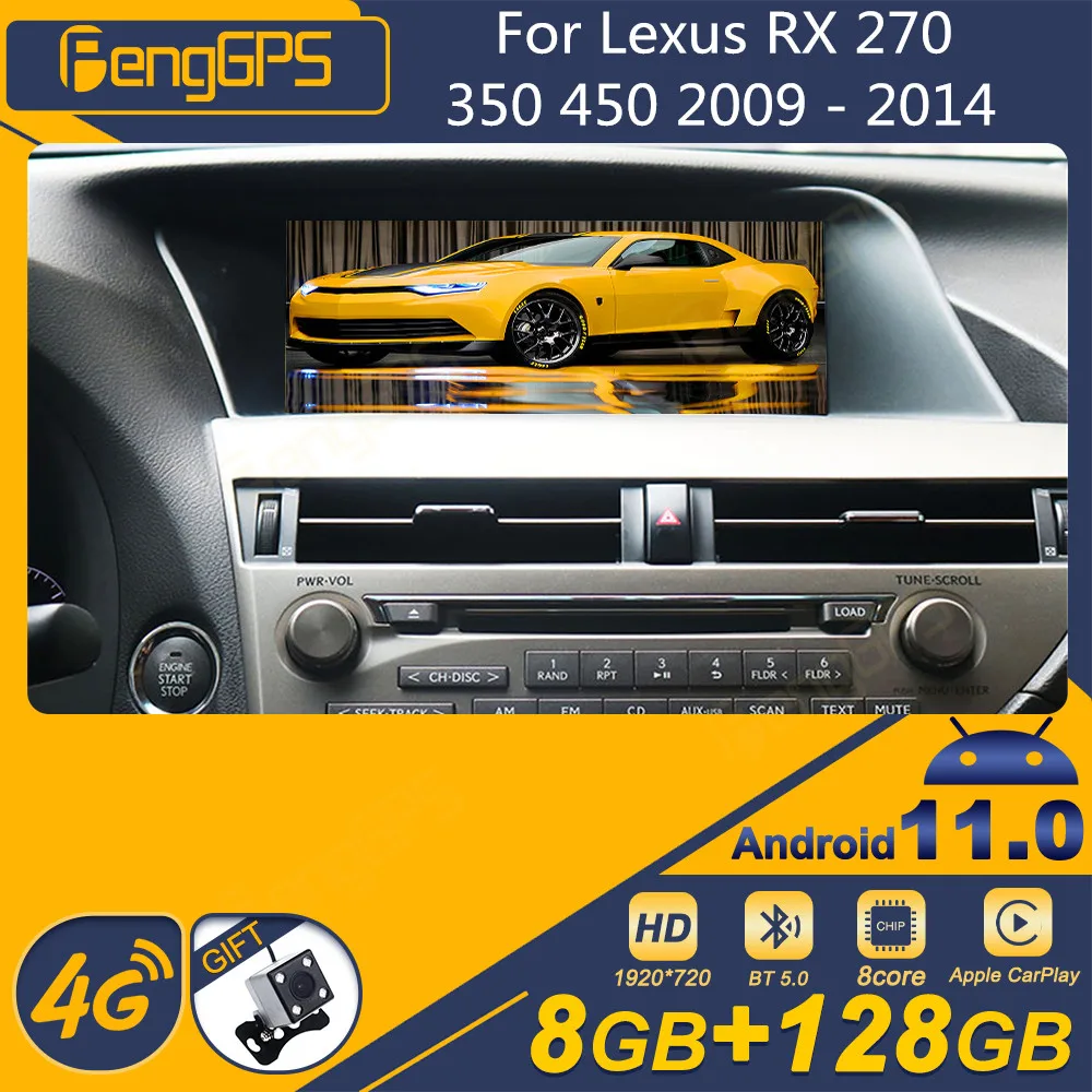 Для Lexus RX 270 350 450 2009-2014 Android Автомобильный Радиоприемник 2Din Стерео Приемник Авторадио Мультимедийный Плеер GPS Navi Экран Головного Устройства Изображение 0