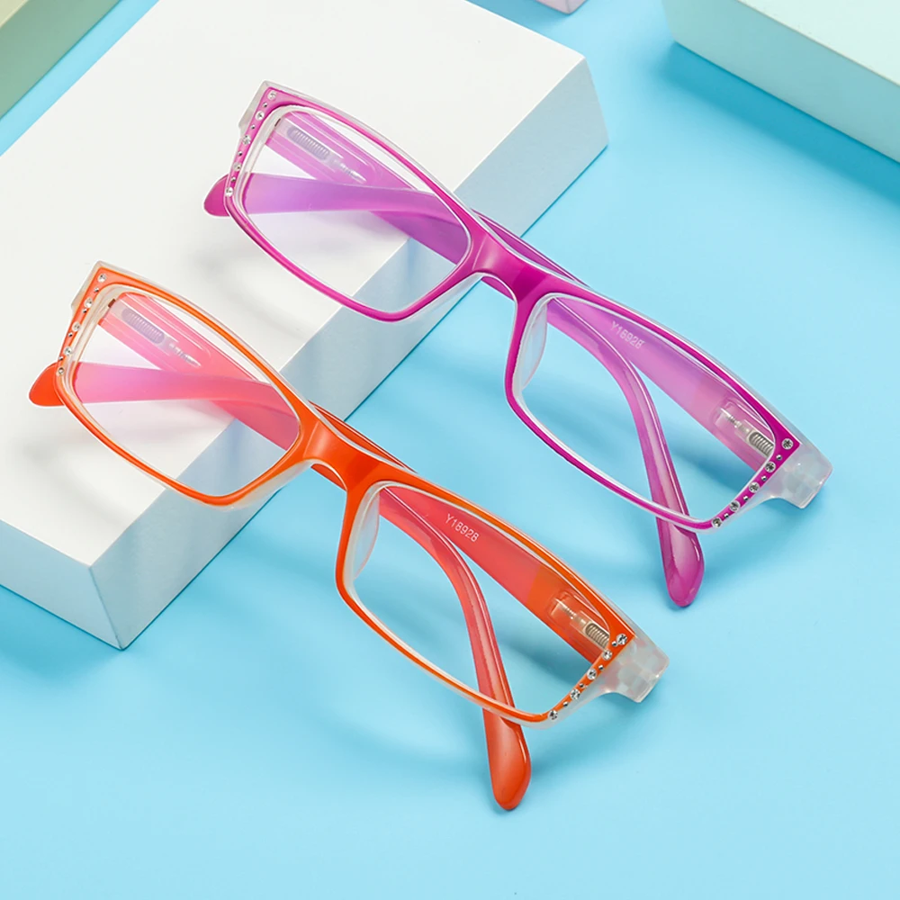 1 шт. Блестящие очки для чтения со стразами с синим светом, женские, мужские, Ультралегкие Очки для защиты глаз от усталости, Пресбиопические очки Изображение 0