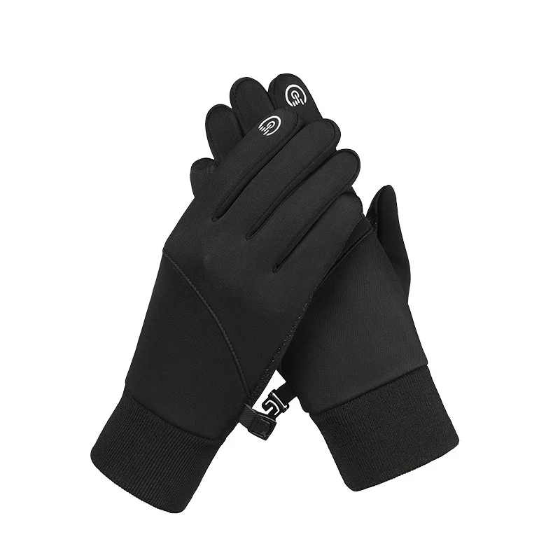 2023 Новые уличные перчатки Спортивные мужские с флисовым сенсорным экраном для тепла и водонепроницаемости на велосипеде осенью и зимой Изображение 0