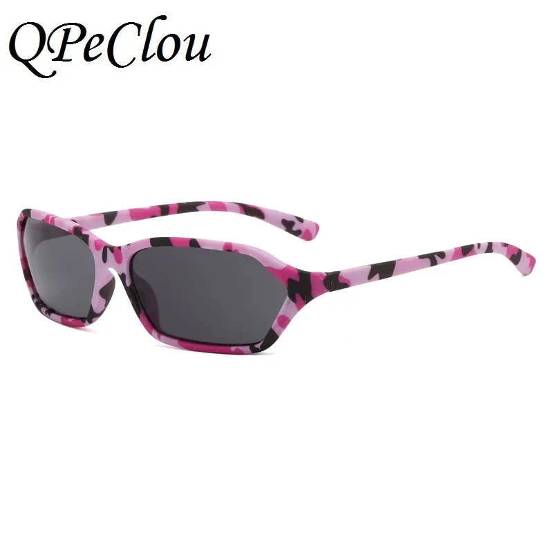 2023 Новый модный бренд Y2K Солнцезащитные очки Женские винтажные квадратные солнцезащитные очки с цветочным рисунком, женские уличные зеркальные очки в стиле панк Oculos De Sol Изображение 3
