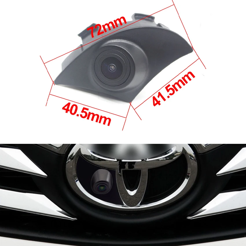 Водонепроницаемая камера ночного видения с логотипом, эмблемой и знаком бренда, вид спереди автомобиля, парковочная камера для Toyota Highlander 2012 2013 Высокое качество Изображение 1