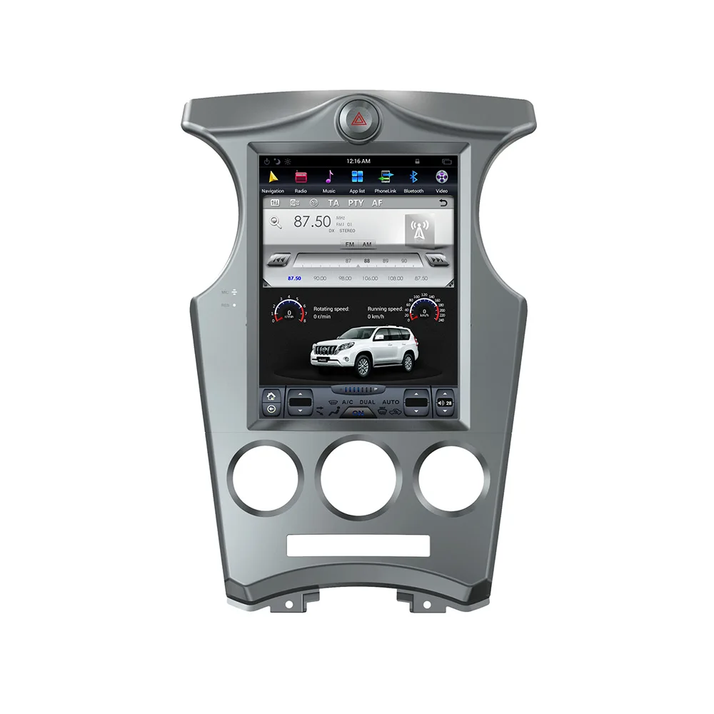 Автомобильный радиоприемник в стиле Android Tesla, вертикальный экран для KIA Carens 2006 2007 -2011 GPS Навигационный рекордер, мультимедийное стерео головное устройство Изображение 3