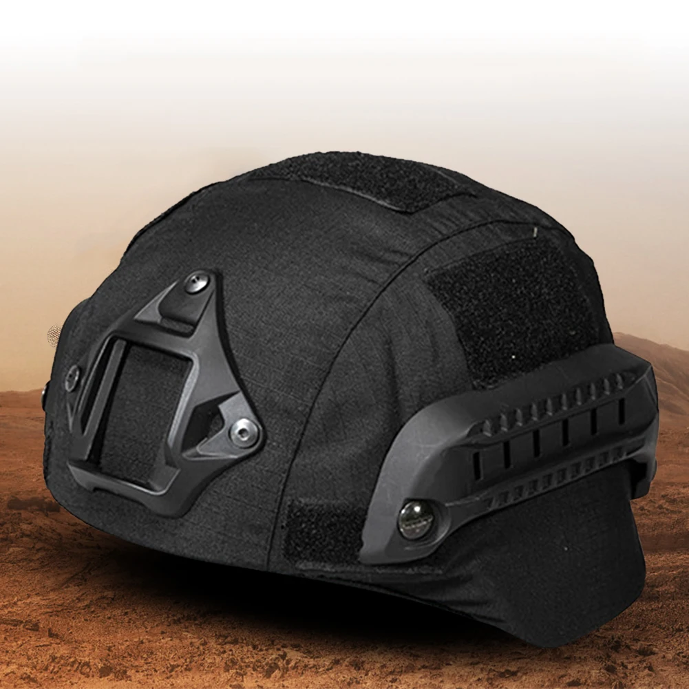 Камуфляжные чехлы для шлемов, нейлоновый чехол для пейнтбольного шлема 500D, Дышащая ударопрочная сетка для тренировок CS, охотничьи аксессуары Изображение 0