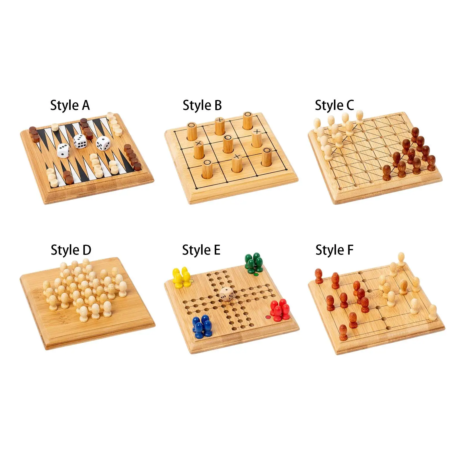 Портативная деревянная настольная игра с игровыми элементами, стратегическая игра-головоломка для тренировки мозга, развивающие игрушки для детей и взрослых, вечеринка в путешествии Изображение 0
