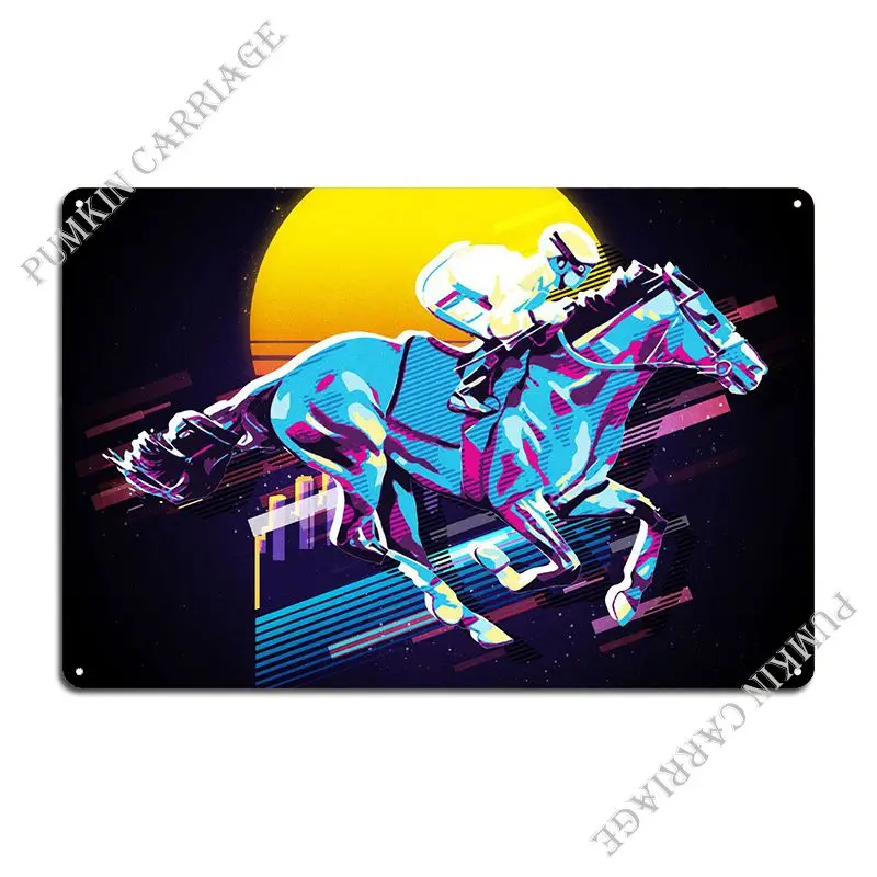 Металлические таблички с надписью Horse Racing Club Cinema Garage Жестяной плакат Изображение 1