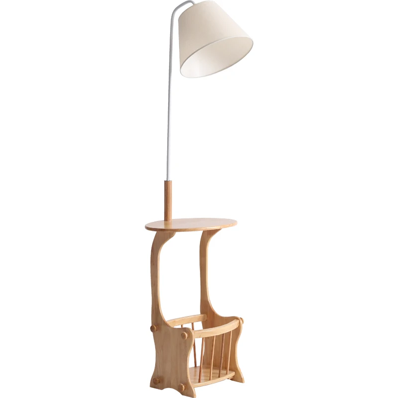 YY Простая прикроватная лампа для спальни, журнальный столик в гостиной, напольная настольная лампа из массива дерева рядом с диваном Изображение 0