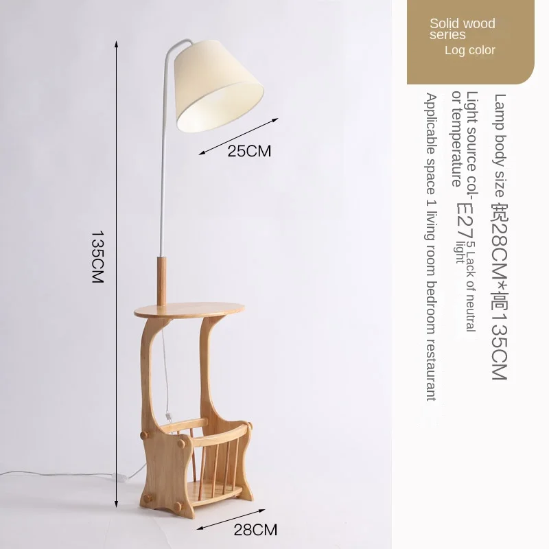 YY Простая прикроватная лампа для спальни, журнальный столик в гостиной, напольная настольная лампа из массива дерева рядом с диваном Изображение 4