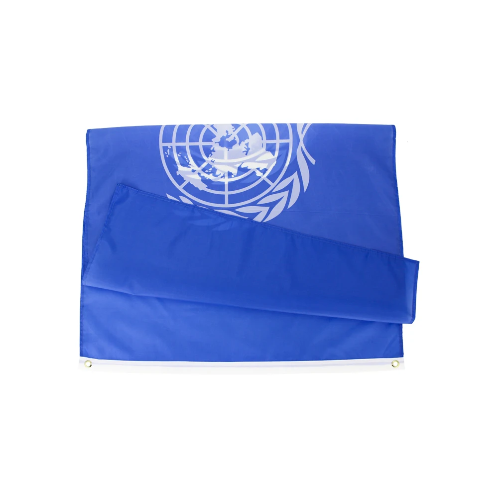 ВЕРТИКАЛЬНО висящий флаг Организации Объединенных Наций 90x150 см для украшения Изображение 1