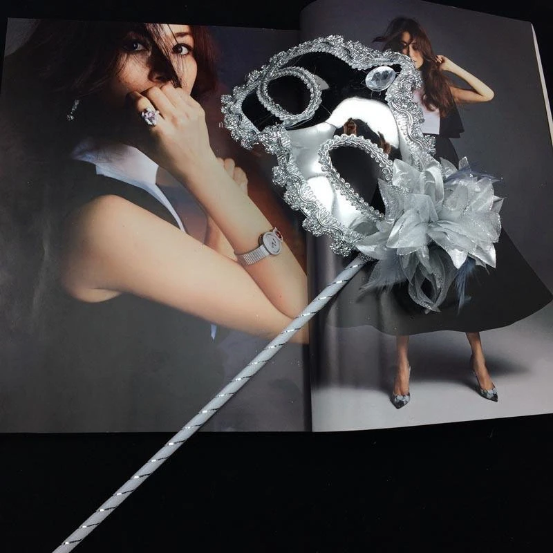 1 шт. сексуальная маскарадная маска для свадебной вечеринки, Венецианская танцевальная вечеринка, ручная маска, цветочное украшение, реквизит для вечеринки на Хэллоуин Изображение 2