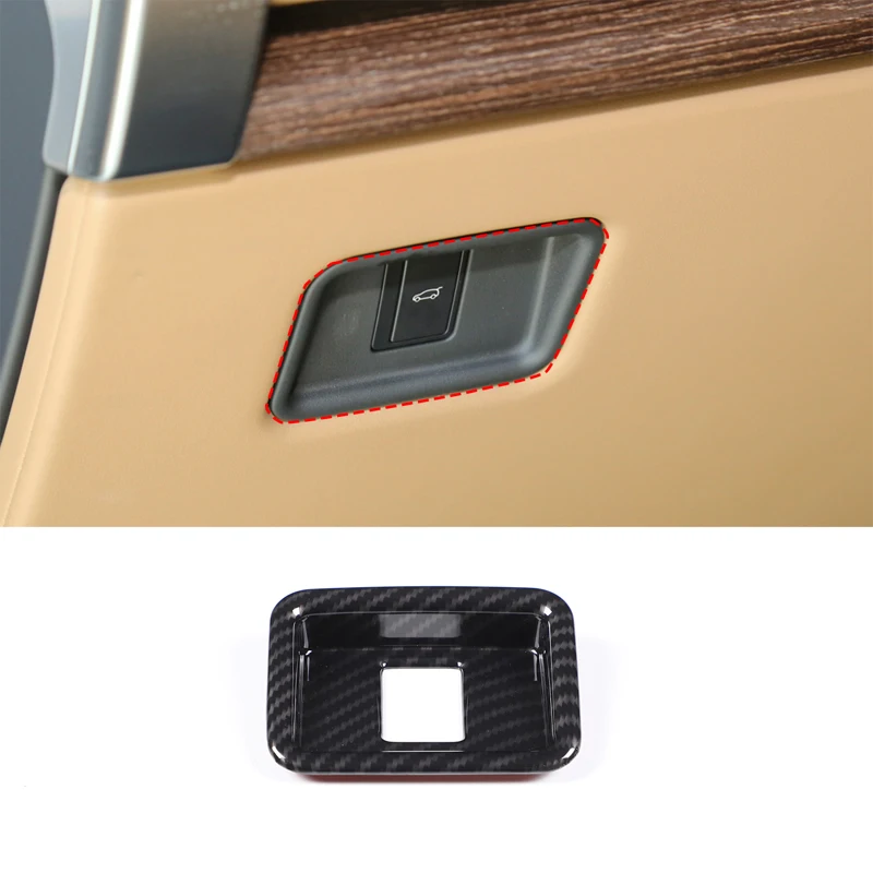 Для Land Rover Range Rover Vogue/Sport 2023 ABS Углеродное волокно Внутренняя Электрическая кнопка включения крышки багажника Отделка рамы Автомобильные Аксессуары Изображение 0