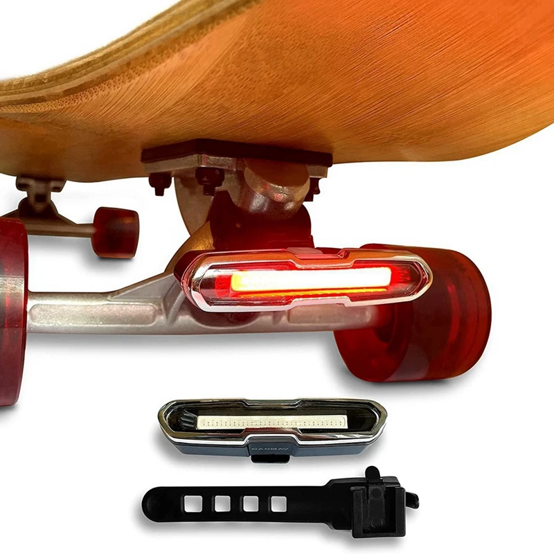 2X светодиодных фонаря для скейтборда, фонари для лонгбординга, фонари для скейтборда, подходят для любых лонгбордов, велосипедов, скутеров, фар Изображение 1
