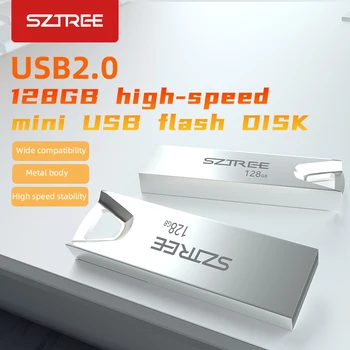 SZTREE USB2.0 Металлический USB Флэш-Диск 2 ГБ 4 ГБ 8 ГБ 16 ГБ 32 ГБ 64 ГБ Творческая Личность Автомобильный Музыкальный Подарок Высокоскоростной USB Флэш-Диск