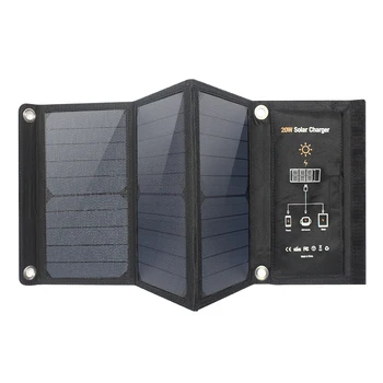 Водонепроницаемая солнечная панель для походов на открытом воздухе 5 В 20 Вт для Iphone power bank, Солнечное USB Портативное Солнечное зарядное устройство, аксессуары для кемпинга