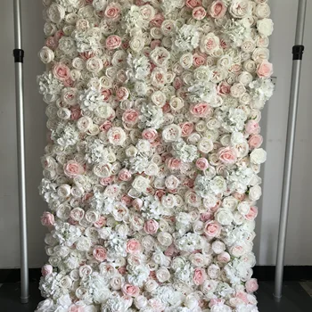 TONGFENG Pink Праздничные подарки Artificielles, Шелковая роза, Пион, 3D свернутый цветок, настенная панель, украшение для свадебной вечеринки, Бегун