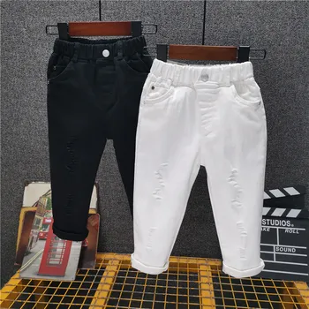 2022 Новое издание джинсов для мальчиков, белые ковбойские брюки Broken Caverns, джинсы, детские джинсы для маленьких мальчиков, детская джинсовая уличная одежда