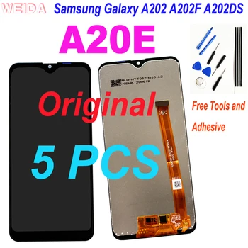 5 ШТ. Оригинальный ЖК-дисплей Для Samsung Galaxy A20E A202 A202F A202DS Сенсорный Дигитайзер ЖК-экрана В Сборе Замена дисплея A202