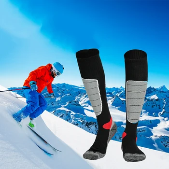 2020 Новые осенне-зимние Лыжные носки Толстые махровые шерстяные носки Гольфы Спортивные походные носки с длинными трубками Теплые Дышащие Мягкие эластичные