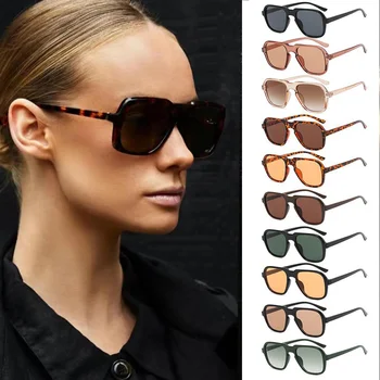 Солнцезащитные очки с градиентными линзами большого размера для женщин и мужчин, классические прозрачные океанские солнцезащитные очки Ретро-оттенков, модные пляжные летние очки