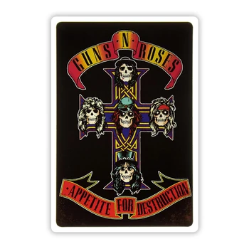 3 Guns N’ Roses (Аппетит К Разрушению) Самоклеящаяся Наклейка Автомобильная Наклейка Водонепроницаемые Автодекоры на Бампер Заднего Стекла12см * 8см