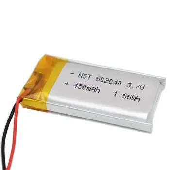 50/100 штук 602040 Литий-полимерная аккумуляторная батарея Li-Po 3,7 В 450 мАч Для замены аккумулятора для наушников Bluetooth-динамика
