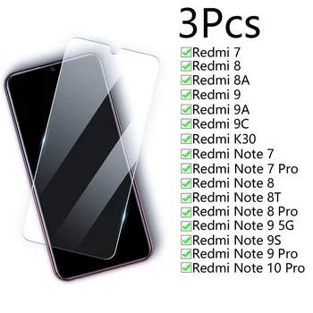 Полное Защитное Стекло Для Xiaomi Redmi 7 8 8A 9 9A 9C Протектор Экрана Для Redmi Note 7 8 8T 9 9S 10 Pro HD Защитная Стеклянная Пленка