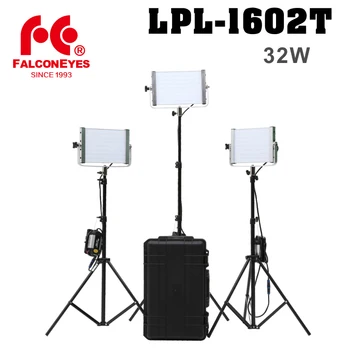 Falconeyes LPL-1602T Kit Diving Video Light 32 Вт Дневной Панельный Светильник с Регулируемой Яркостью 120шт Светодиодного Студийного Освещения Для Фото-Видеоинтервью 