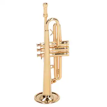 Мини-труба Миниатюрное украшение в виде трубы, тщательно отполированное для музыкальной комнаты