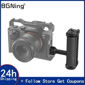 Универсальная правая и левая боковые ручки для камеры Sony Canon Nikon с креплением для холодного башмака, подставка для микрофона, Держатель для видеосветки