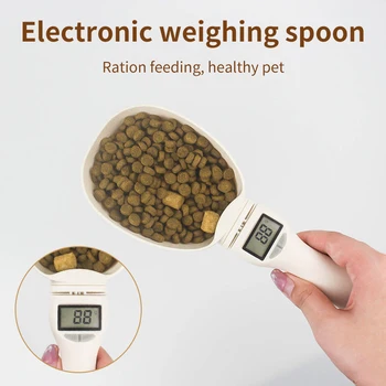 Новые весы для корма для домашних животных, электронный измерительный инструмент, ложка для кормления собак и кошек, кухонные весы с цифровым дисплеем, 250 мл