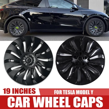 Колпачки для ступиц, 4 шт., автомобильные аксессуары для Tesla Model Y 2018-2023, Рекламные колпачки на колеса