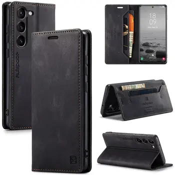 Кожаный Чехол-бумажник Для Samsung Galaxy S8 S9 S10 Plus Кожаный Флип-Чехол S20 S21 Fe S22 S23 Plus Кожаный Чехол