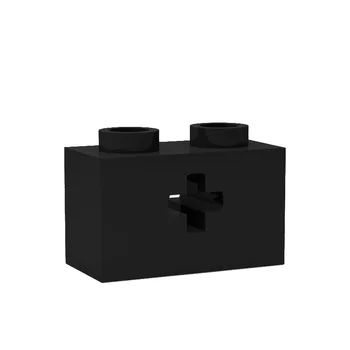 Кирпичный блок 1X2 с поперечным отверстием, кирпичный кирпич Совместим с 31493 32064 строительными блоками, игрушками и аксессуарами