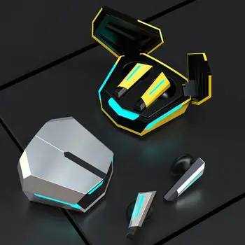 Звук HiFi с подсветкой RGB, Дизайн двери-ножницы, Игровая музыка, Беспроводные наушники для бега