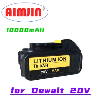 Последнее обновление DCB206 20V 6000/8000/10000/18000mah Аккумулятор Электроинструмента для Dewalt DCB206 DCB206 DCB205 DCB204-2 20V Аккумулятор