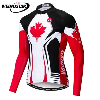 2021 Канада MTB Весна Осень Мужская Велосипедная Трикотажная одежда с длинным рукавом Pro Team Mountain Road Cycle Wear Велосипедная рубашка Топ
