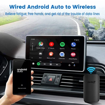 Беспроводной адаптер Carplay Carlinkit Android Auto System Box с проводным беспроводным подключением Аксессуары для автомобильного мультимедийного плеера
