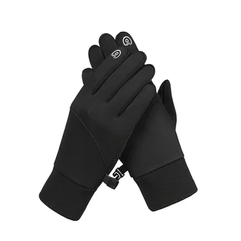 2023 Новые уличные перчатки Спортивные мужские с флисовым сенсорным экраном для тепла и водонепроницаемости на велосипеде осенью и зимой