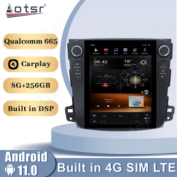 Стиль Тесла для Mitsubishi Outlander 2006 2007 2008 2009 2010 2011 2012 Android 11 Радио Стерео GPS Мультимедийный плеер Головное устройство