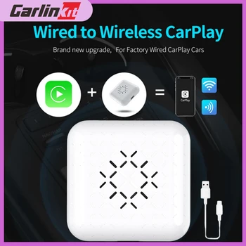 Беспроводная мини-приставка CarPlay Box Carlinkit 3.0 для Apple Carplay Android, автоматическая зарядка по Wi-Fi, совместимая с Bluetooth
