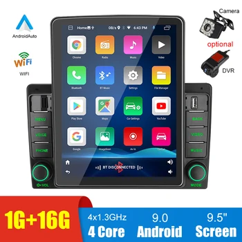 9,5-дюймовый Экран 12V Автомобильный Аудио DVD-Плеер Android Стерео 2Din 1G + 16G MP5 MP3 Медиа-Радио WiFi Bluetooth GPS Navi Автоаксессуары
