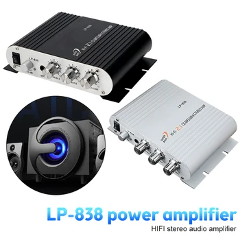 LP-838 Мощность Автомобильный Усилитель Hi-Fi 2.1 200 Вт 12 В MP3 Радио Аудио Стерео Бас Динамик Усилитель Плеер для Мотоцикла Домашний Плеер