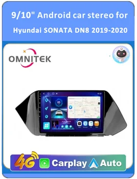 Автомобильное радио Omnitek 2Din Android10 для Hyundai Sonata DN8 2019 2020 Стерео Мультимедийный видеоплеер GPS Навигация IPS экран