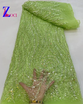 OIMG 2023 Высококачественная французская вышивка, кружевная ткань для жениха, Африканская Нигерийская ткань с блестками Для свадебного платья